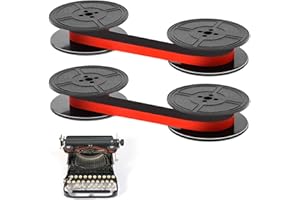 CHRI 2er Pack Farbband für Schreibmaschine Schreibmaschinenband Kompatibel mit Klassischen Modellen DIN 2103 32755 Rot und Schwarz