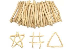 ZAHD 50 Pezzi Naturale di Betulla Artigianato Fai da Te Ramoscelli Artigianato Decorativi Bastoncini Oggetti Ramoscelli Di Naturale Per L'artigianato Naturale Di Ramoscelli Artigianato (Colore legno)