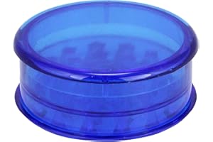 SPLIFF Grinder de Plástico, Molinillo de Especias, 3 piezas, Transparente, Color Blanca, 62 mm x 27mm.