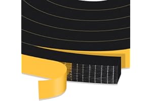 YIMIKI Nastro Autoadesivo in Schiuma, Guarnizione in Gomma per Porte e Finestre, Schiuma Nastro Paraspifferi Porta, Resistente Alle Intemperie, Isolamento Acustico, 12 mm(l) x12 mm(S), Totale 4 m