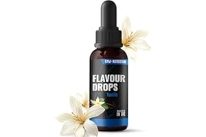 ‎GYM NUTRITION Flavour Drops Zuckerfrei 50ml mit Dosierpipette - Flavor Drops Lebensmittelaroma - Flavor Drops Zuckerfrei für Magerquark, Porridge uvm - von Gym Nutrition - Vanille Geschmack
