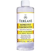 TERLANS Kokusuz Terebentin 250 ml | Yağlı Boya İnceltici | Kokusuz, D&uuml;ş&uuml;k U&ccedil;uculu Profesyonel Resim Malzemesi ve At&ouml;lye Kulla