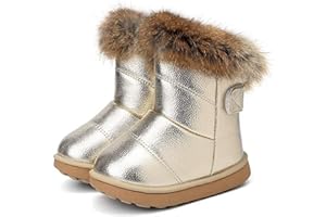 WYSBAOSHU Unisex Stivali Neve Bambini Stivaletti Ragazze Ragazzi Doposci Scarponcini Imbottiti di Pelo Scarpe Invernali Comodi Caldi e Antiscivolo