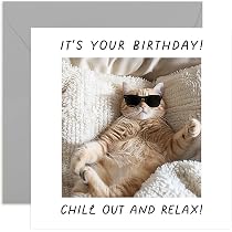 Birthday Dance - Funny Birthday Card - Birthday Cat Card - Cat Mom Or Cat Dad Birthday- Cat Lover