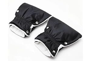 JNIBURY Guanti scaldamani per passeggino con calda flanella e cotone, interno impermeabile e antivento, antivento, scaldamani misura universale per tutti i passeggini, accessori per passeggino