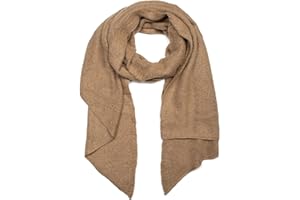 styleBREAKER Damen weicher unifarbener Web Schal in asymmetrischer Form, Winter, Stola 01017118