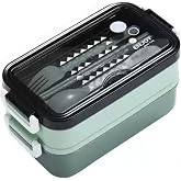 SANKRO Lunch Box (with Compartments) &ndash; Lunch Box (BPA-Free) Bento Box &ndash; Plastic &ndash; Lunch Box Food Work &ndash; 3 Compartments with C