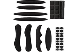 HBERCAI 1 Universal Fahrradhelm Polster Schaumstoffpolster Klettpunkte Kit Helm Polsterung Ersatz Innenpolster Klettverschluss Helmpolster,Fahrradhelm Pads Antikollisionsfutter Schwammschutz-Schwarz