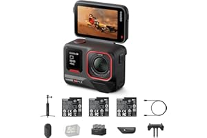 Insta360 Ace Pro 2 Pack créateur - Caméra d'action étanche 8K co-conçue avec Leica, capteur 1/1,3", Double Puce d'IA, qualité en Basse lumière, Audio avancé, écran Rabattable