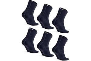 DANISH ENDURANCE Calcetines de Algodón Orgánico, Suaves, Transpirables, Hombre y Mujer, 6 Pack