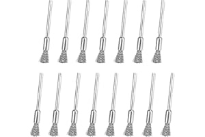 DASYUSUO 15Pcs Metalico para Taladro Cepillo de Alambre Cepillo Accesorios Taladro de Alambre de Latón Cepillo Metálico para Taladro (5 cm de Longitud)