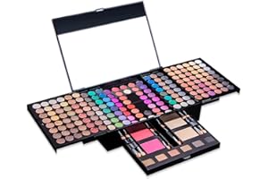 JasCherry Set de Maquillage Cadeau Coffret Complète Ensemble de Beauté Cosmétique Kit Boite Compris fard à Paupières Palette, Fard à joues et Poudre compacte pour Yeuxe e Visage #D