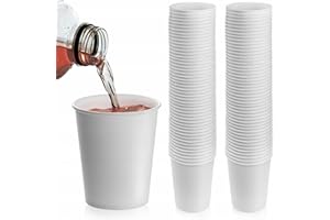 Lot de 100 gobelets en papier | gobelets en carton | 100 x 250 ml