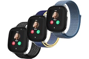 Polyjoy 3 Stück Kinder Nylon Armbänder kompatibel mit Xplora X6 Armband, Kids Smartwatch Klettverschluss Mädchen Jungen Weich Verstellbare Ersatzbänder für Xplora X6 Play