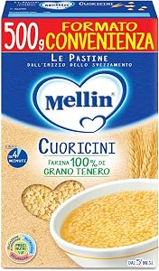Mellin - Cuoricini - Pastina a base di Farina di Grano Tenero e Vitamina B1 500gr
