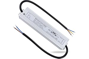 REYLAX Driver 12V 30W 2.5A, IP67 Impermeable Exterior Para LED, Transformador 220V a 12V, Fuente de Alimentación Voltaje Constante CA a CC, Controlador Para Tiras LED