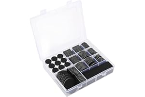 SALUBOHUM Set de 216 Feutrine autocollante, Patins en Feutre Auto-adhésifs d'une épaisseur de 3 mm, résistants aux éraflures et à l'usure, Convient pour la Protection des sols sous chaises et Meubles (Noir)