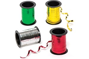 Baker Ross Lot de 4 Bobines De Ruban Métallisé