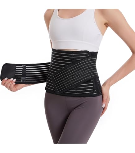 Momcozy Ergowrap Bauchgurt nach Geburt, 3D-Kompression & Rückenstütze für Kaiserschnitt-Rückbildung, Nahtloses Bauchband für Alltag & Sport, Unsichtbare Postpartum Shapewear(kurz M
