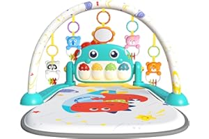 Eners Palestre per bambini Tappetini da gioco Tappetino per attività musicale Kick & Play Piano Baby Play Gym Tummy Time Tappetino imbottito per neonati neonati (blu)