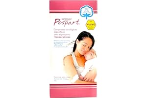 CHEEKY BABY DIAPERS Indasec Pospart Compresas con Alas Tocológicas - Especial segunda fase del posparto - Algodón 100% - Hipoalergénicas - 14 Unidades - MEDINET CLINIC -