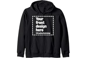 MODIFY BY AMAZON MERCH ON DEMAND Personalised / Custom Front and Back Zip Hoodie with Your Image
