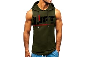 HOTCAT Tank Top Herren Sommer Muskelshirt Ärmelloser Hoodie Muskelshirt Workout Fashion Sport Top Bodybuilding Kapuzenpullover