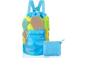 ZTBFHLZQ Bolsa Playa Juguetes Malla, Bolsa Grande de Malla para Juguetes de Playa, Bolsa de Juguete de Playa, Bolsa Playa Plegable, para al Aire Libre Natación Piscina Viajes Toallas Juguetes
