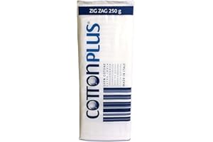 COTTONPLUS Cotton Plus ZIG ZAG 250 g - LINEA MEDICALE | 100% PURO COTONE IDROFILO CARDATO PER USO MEDICALE | Morbido e assorbente.