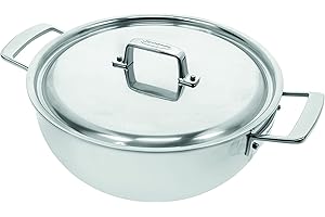 DEMEYERE Pentola conica Essential 5, acciaio inox, compatibile con fornelli, piastre induzione e forni. Efficienza energetica, rapida conduzione di calore, garanzia 30 anni - Ø 28 cm