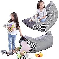 Dayysiuy Sitzsack Kuscheltier Aufbewahrung - Transparenter PVC Bezug Für Kinderzimmer