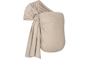 Hoppediz Ring-Sling, Baby-Tragetuch ab Geburt, 100% kbA-Baumwolle, Design Djerba