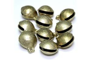 Kleenes Traumhandel® Messing Schellen Glöckchen mit chinesischen Schriftzeichen (10, 24 mm)