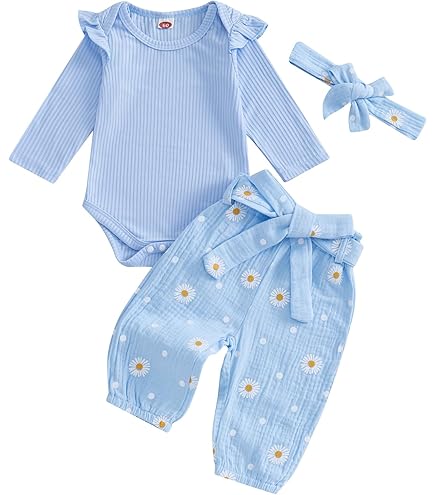 Generico Abbigliamento Estivo Per Ragazze,Coordinato Tuta Neonata Set