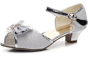 Naihoow Girls Princess Shoes High Heels Sandals Girls Party Shoes