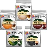 Tassimo Kapseln, Probierbox mit 5 Sorten für 64 Getränke, 5er Vielfaltspaket