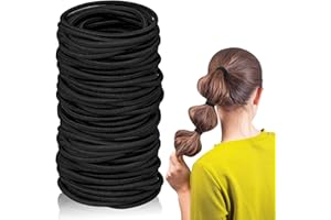 ‎HANYOUSHENG Haargummis, 100 Stück Haar Elastische Haargummi,Elastisch Stirnband Für Pferdeschwanz Halter Für Dicke Schwere und Lockiges Haar für Frauen Mädchen
