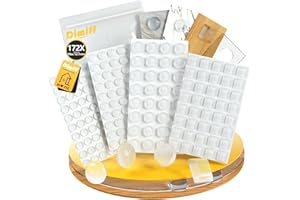 Dimiff Gommini Paracolpi 172pz, Gommini Adesivi Trasparente, Riduzione Del Rumore Gommini Trasparenti Adesivi, Gommini per Maniglie Di Porte, Pareti, Tavoli, Cassetti, Armadi, Coperchi WC