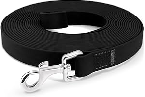 Joytale Smycz dla psa, wodoodporna smycz treningowa dla średnich i dużych psów, 10 m, 15 m, 20 m, czarna, 5 m