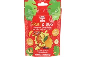 Blue River Diets Complete Crested Gecko Food | All Natural Gecko Food Made in the UK (60g, Fruit and Bug)