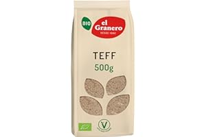 El Granero Integral - Teff BIO - 500 g - Alto Contenido en Nutrientes Esenciales - Ayuda a la Pérdida de Peso y a la Mejora de la Digestión - Bajo Índice Glucémico - Apto para Veganos