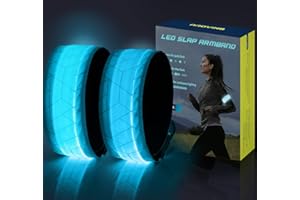 Arovina Bransoletka LED, 2 sztuki świateł do biegania dla biegaczy, taśmy świetlnej LED, odblaskowe, bezpieczeństwo w nocy, do biegania w nocy, joggingu, spacerów z psem i aktywności na świeżym