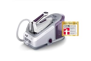‎BRAUN HOUSEHOLD Braun CareStyle 7 IS 7266 VI Dampfbügelstation, FreeGlide 3D Bügelsohle, iCare-, iMode- & Vertikaldampf-Funktion, FastClean, Dampfstoß 550 g/min, Abnehmbarer 2 L Wassertank, 2700 W, Weiss-Violett