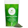 Organic Super Greens Powder | Ultimate Green Blend of 6 Super Greens & Superfood Powder | 222 Grams - 44 Servings | Removes Toxins & Boost Energy | Gluten-Free, Vegan & Soil Association Certified