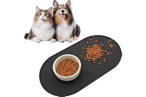 Skålunderlägg katter 45 cm x 25 cm, silikonmatta hundskål underlag kattskål