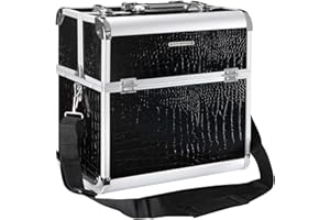 SONGMICS boîte à Bijoux Mallette/Coffrets/boîte à Maquillage, Bijoux et cosmétique Beauty Case Cadeau Noel 36,5 x 22 x 35 cm JBC229B