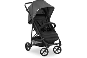 hauck Rapid 4, Grigio - Passeggino dalla Nascita fino a 22 kg, Ruote Antiforatura di Plastica, Poggiapiedi e Schienale Regolabili, Cesto Portaoggetti, Chiusura Facile, Pieghevole