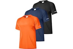 Boyzn 1 or 3 Pack Men's Rash Vest, UPF 50+ Sun Protection Short Sleeve Swimming T-Shirts, Quick Dry Watersport Rash Guards UV Swim Tops Beach Tee Shirts for Surfing Hiking Fishing