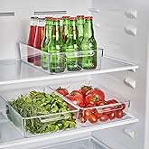 Deconox 1 Piece Unbreakable Ultra Durable Refrigerator Organizer Box Transparent - Large Size Pantry Organizer (20cm*32.5cm