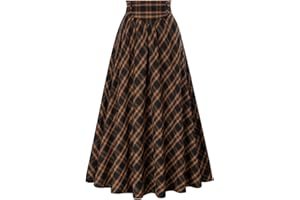 SCARLET DARKNESS Gonna vittoriana da donna a vita alta, maxi gonna medievale